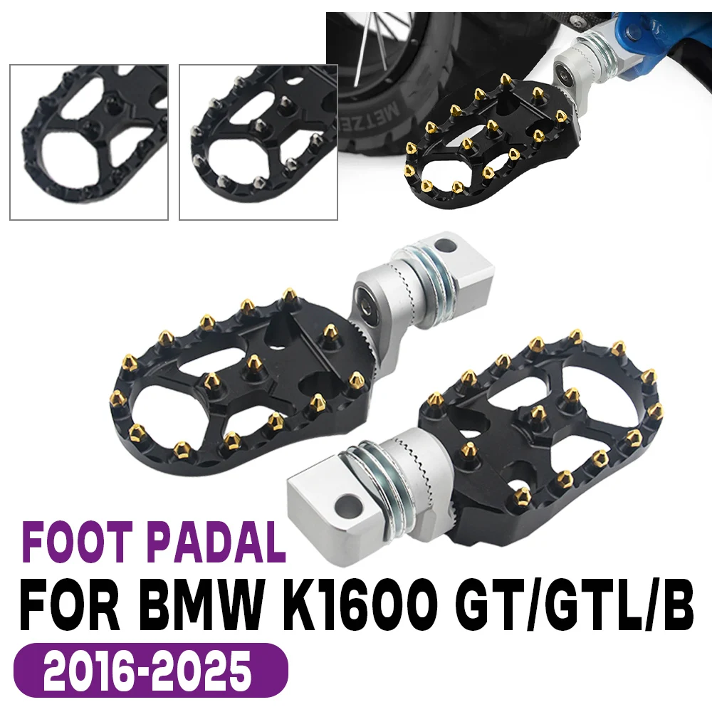 

Подходит для bmw k1600gt 2025, подножки для K 1600GTL GT K1600 B K 1600GA, регулируемые вращающиеся задние подножки для мотоцикла, набор подножек