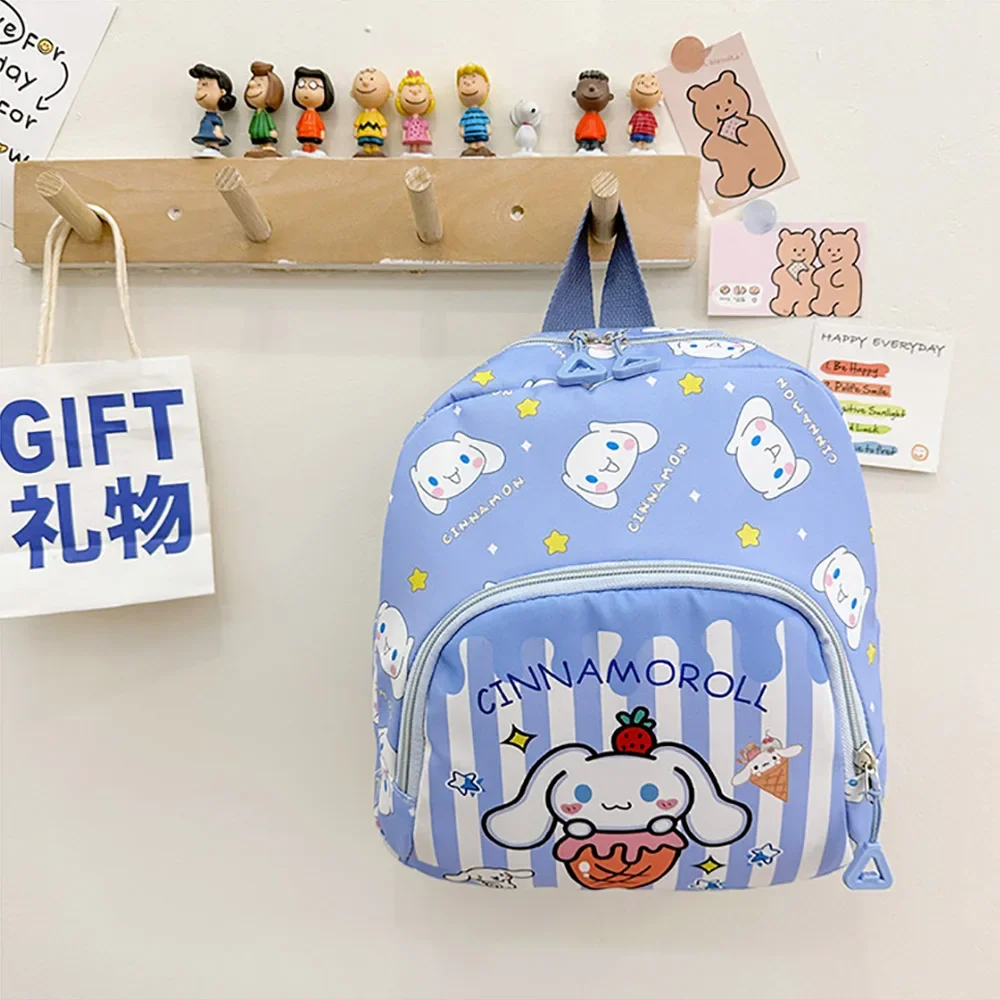 Sanrio Schoolbag Cartoon Kindergarten Kawaii Anime Shoulder Bags Portable Outdoor Satchel Backpacks For Boys Girls Gifts For Kid