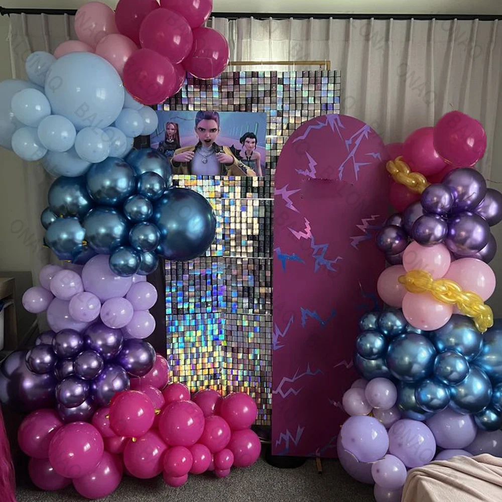 Guirlande de ballons Kpop Hunters en arc, fournitures de décoration pour fête d'anniversaire Rumi, cadeaux de réception-cadeau pour bébé