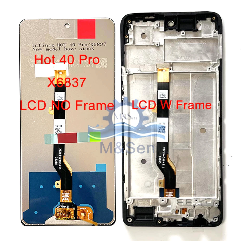 Przetestowany na ekran wyświetlacza Infinix Hot 40i LCD X6528B Digitizer Panel dotykowy dla ramki Infinix Hot 40 Pro X6837 LCD Hot40 X6836