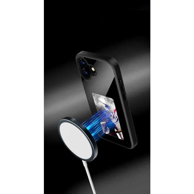 NFC Smart E-ink Screen Fashion Magnetic Phone Case for IPhone 16 15 14 13Pro Max Plus DIY Photo Anime Characters Protector Cover
