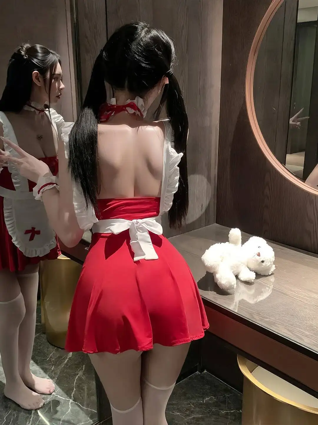 Uniforme de demoiselle d'honneur Bustier à lacets, décolleté en V profond, robe Sexy de désir pur, élégante, mode femmes, Mini robe hauts BL0Y