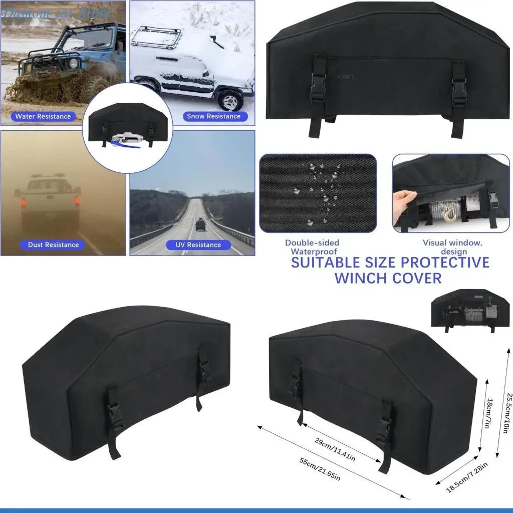 

A2UC Оксфордский чехол для лебедки, пылезащитный водонепроницаемый чехол для электрических лебедок, сверхмощные защитные чехлы к