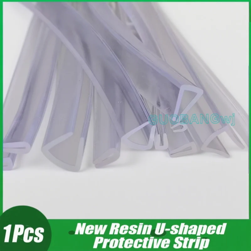 1Meters U-channel Rubber Edging Sealing Strip Shower Door Glass Durable Sealing Tape Edge Guard Weatherstrip Inner Card 0.5-36mm