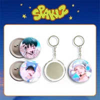 Korean Comics Lezhin Pins TEAM Lezhin 2026 Seasons' Greeting Mirror Keychain Round Badge Brooch Fans Gifts 3