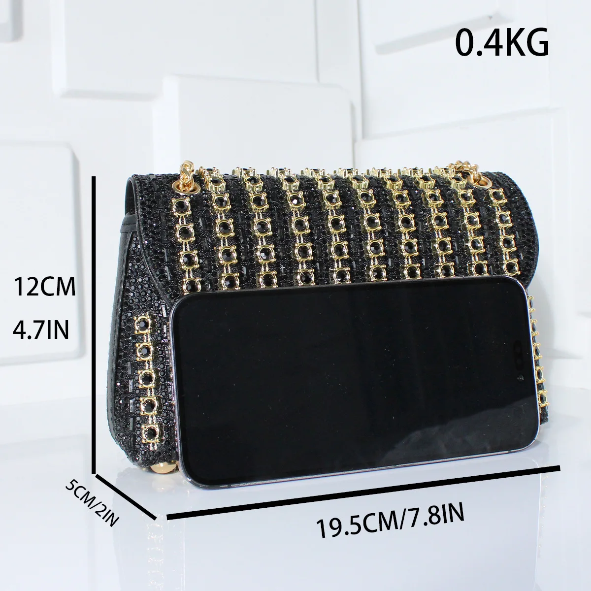 Luxury Designer Diamond Handbags Party ​Evening Clutch Purses For Women Versatile Rhinestone Shoulder Crossbody Chain Bag