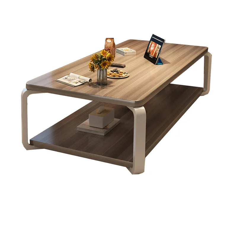 

Журнальный столик для гостиной, бытовой экологический столик для маленькой квартиры, прямоугольный простой двухслойный современный простой диван