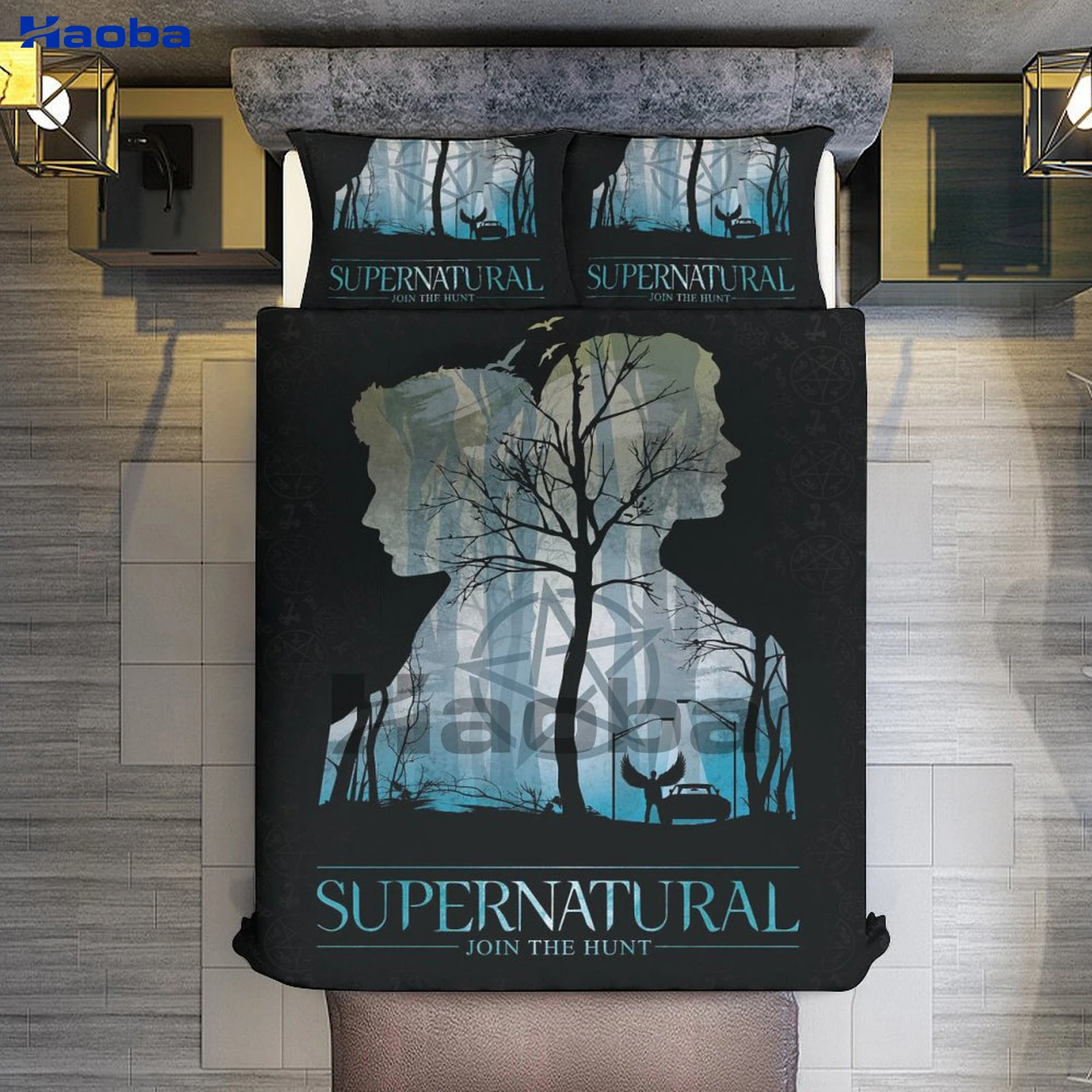 Movie Supernatural (TV Series) Three Piece Bedding Set Children or Adults for Beds Quilt Covers Birthday Gifts for Women Men