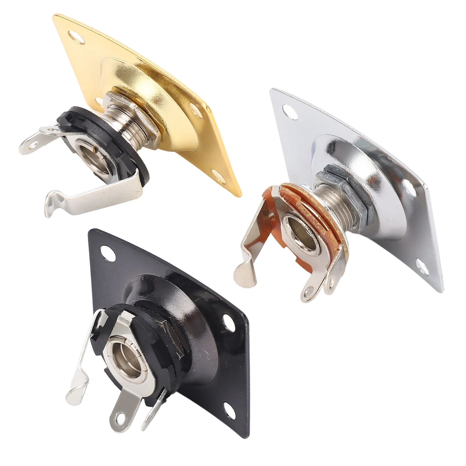 Metal Square Shape Guitar Output Jack Plate Small Audio Socket Cover Professional Replacement Gear For Telecaster Electric