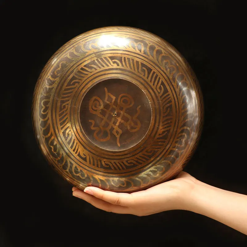 Nepal Singing Bowl 20cm Large Tibetan Singing Bowl Meditation Handmade Brass Buddha Singing Bowls Yoga Meditation Sound Healing
