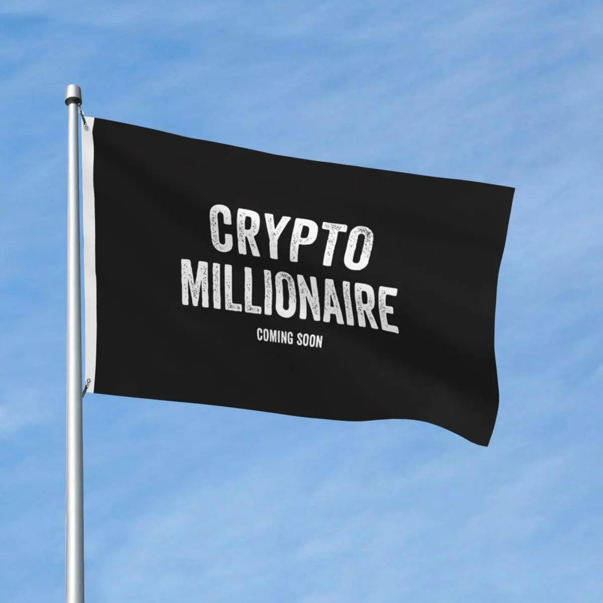 Crypto Millionaire Flag Outdoor Banner Polyester Bitcoin Ethereum Blockchain Decoration Double Sided 2x3 3x5 4x6 FT Flags