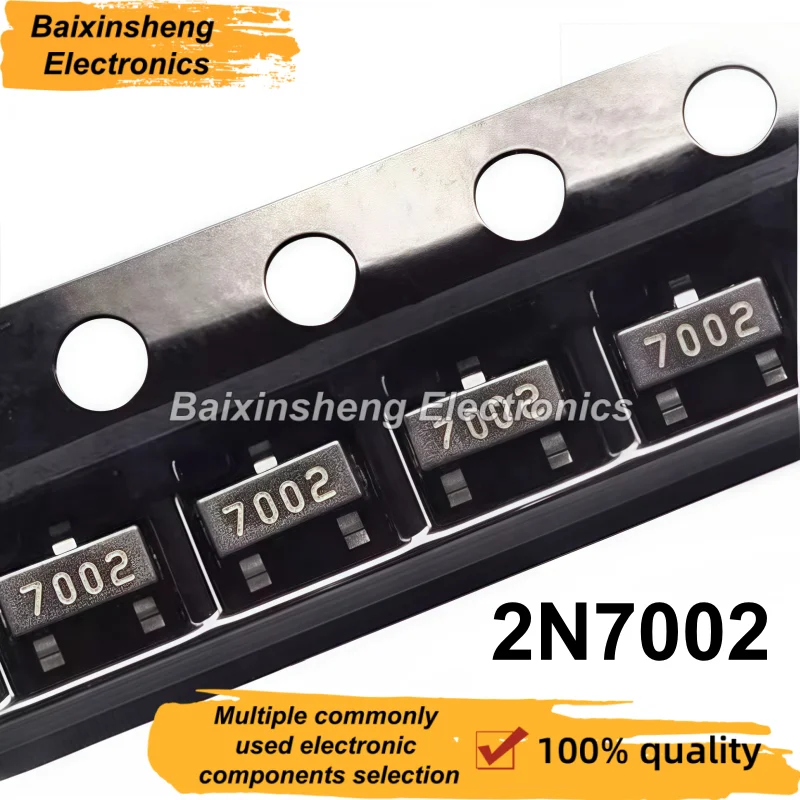 100 Uds nueva calidad 2N7002 7002 SOT-23 transistor SMD MOSFET de canal N (transistor de efecto de campo)