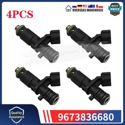 Inyector de combustible 4 unids/lote para Peugeot 301 308 408 Citroen c-elysee C4 gasolina 9673836680 0280157141