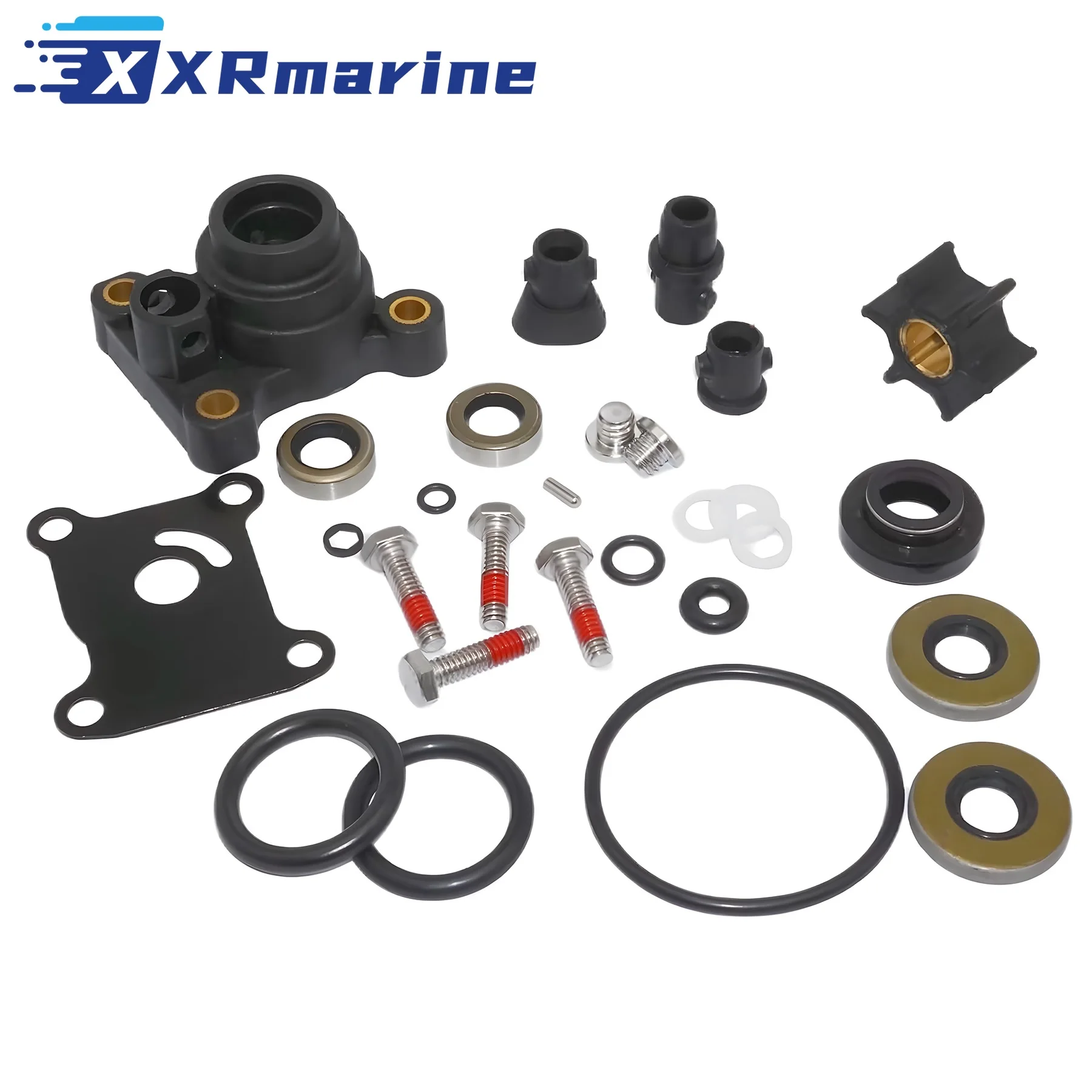 Kit de Reparo do Impulsor da Bomba de Água com Kit de Vedação 0396350 Compatível com Motores de Popa Johnson Evinrude 8 9.9 15 HP 0394711 777801