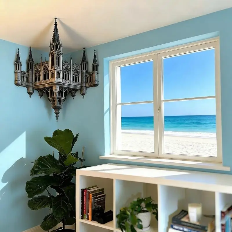 Easy Install 3D Visual Effect Wall Decal For Corners With Strong Adhesive Backing Ideal For Family Spaces And DIY Projec