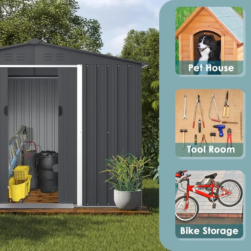 6x8 Outdoor Garden Storage Shed 4