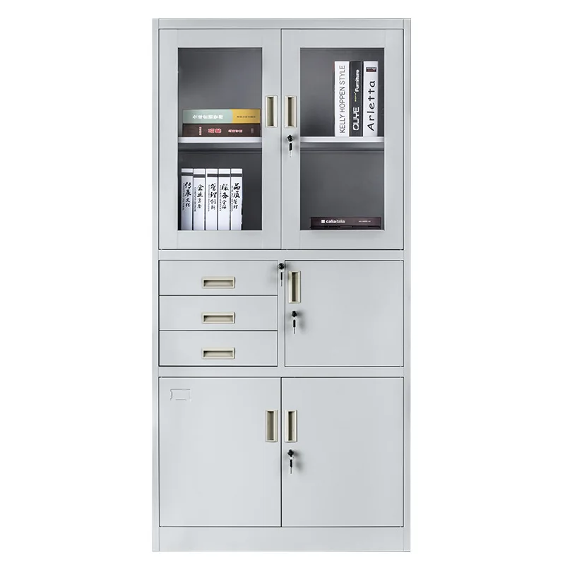 Steel tin cabinet Staff dormitory bathroom Gym six door workshop Canteen locker Thickened iron file cabinet