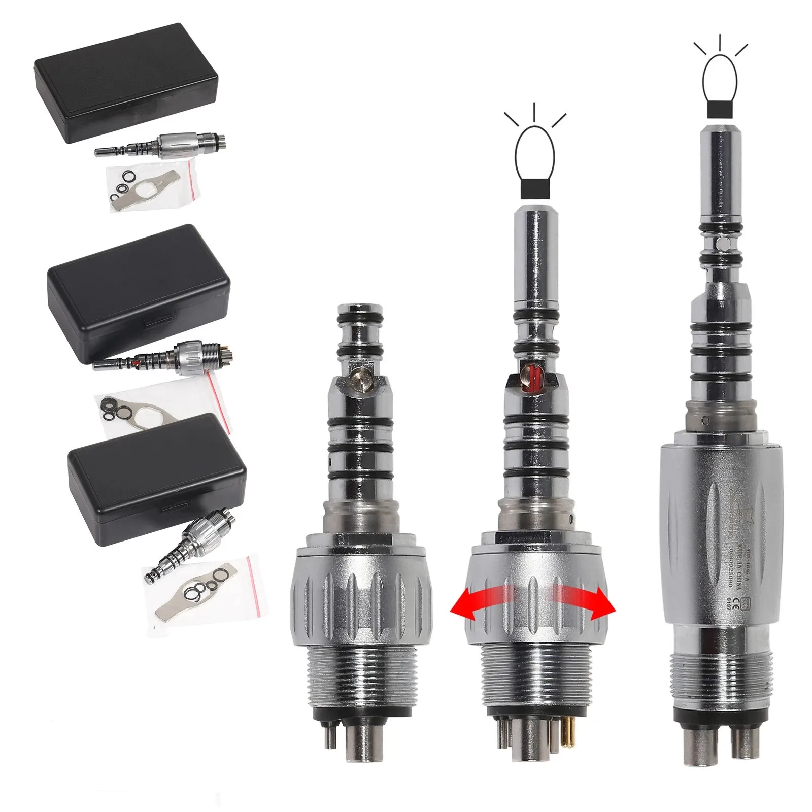 

For KaVo MULTIflex Quick Coupler 4/6 Hole Coupling Dental Fiber Optic Led High Speed Handpiece