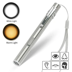 Portable LED Flashlight USB Rechargeable Energy-saving Pocket Mini Flashlight Pen Light for Camping Hiking Adventure Work Repair