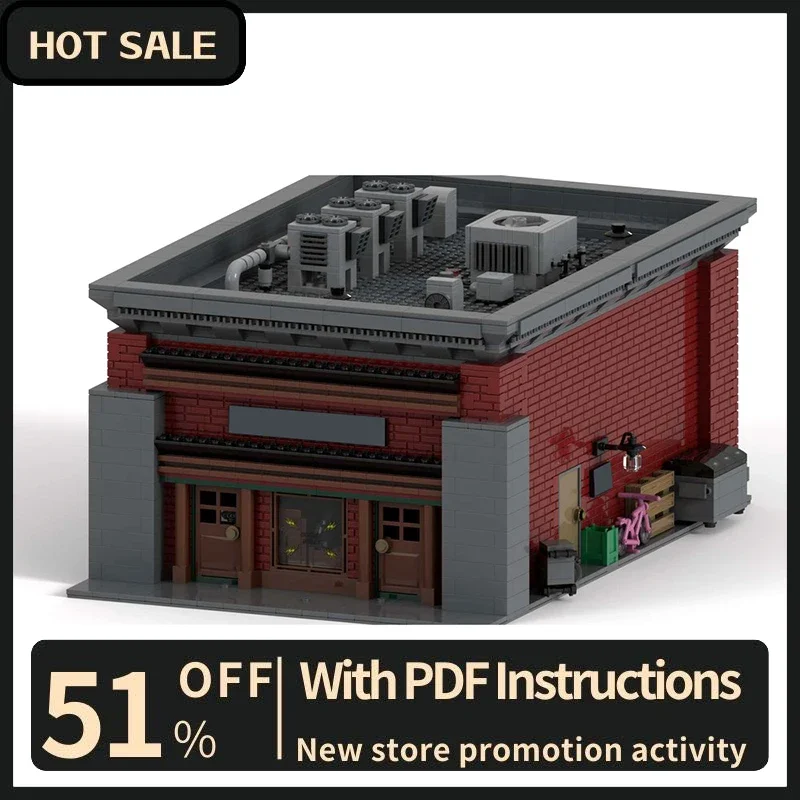 

New 4133Pcs City Hot Selling Street View Moc Modular Occult Books Model Build Custom Puzzle Diy Creative Ideas Toy Birthday Gift