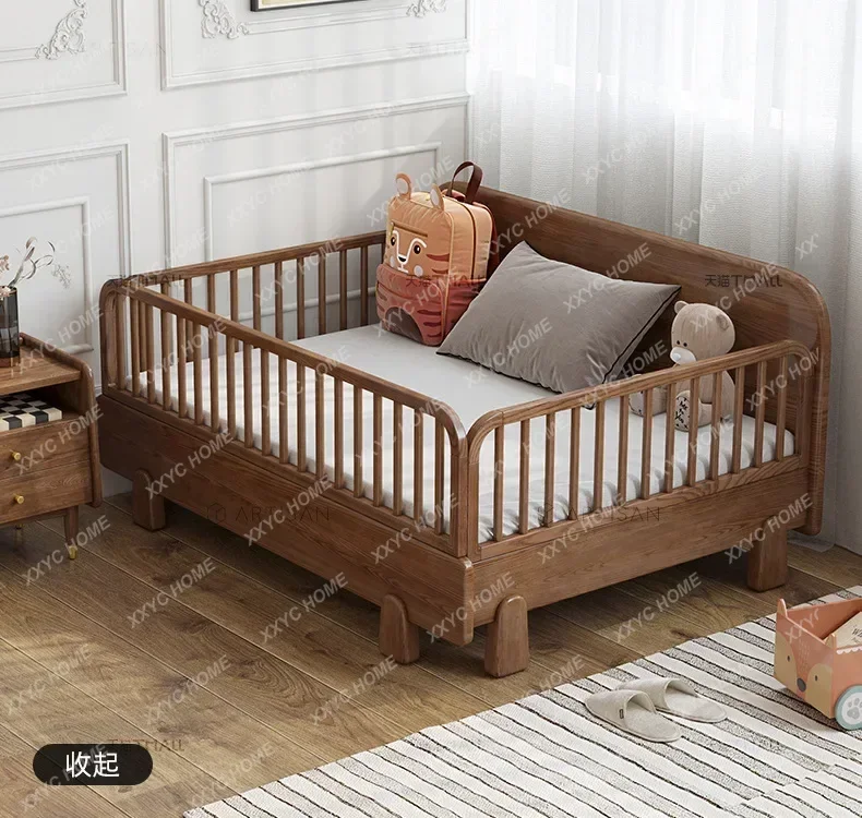 مع سياج صبي غرفة نوم فتاة الأميرة خياطة سرير دفع سحب سرير قابل للسحب