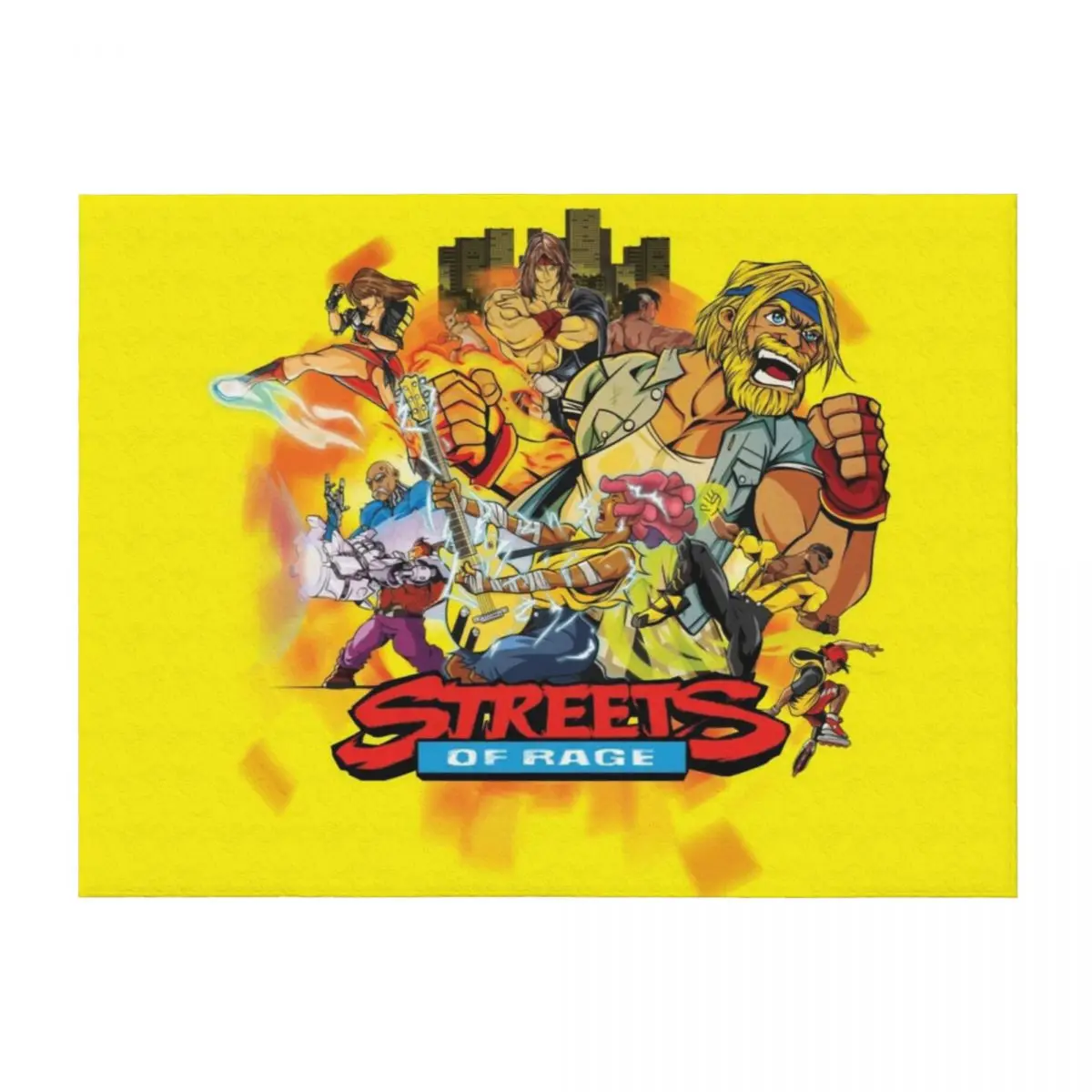 

Streets of Rage Throw Blanket Large warm for winter Softest halloween Blankets