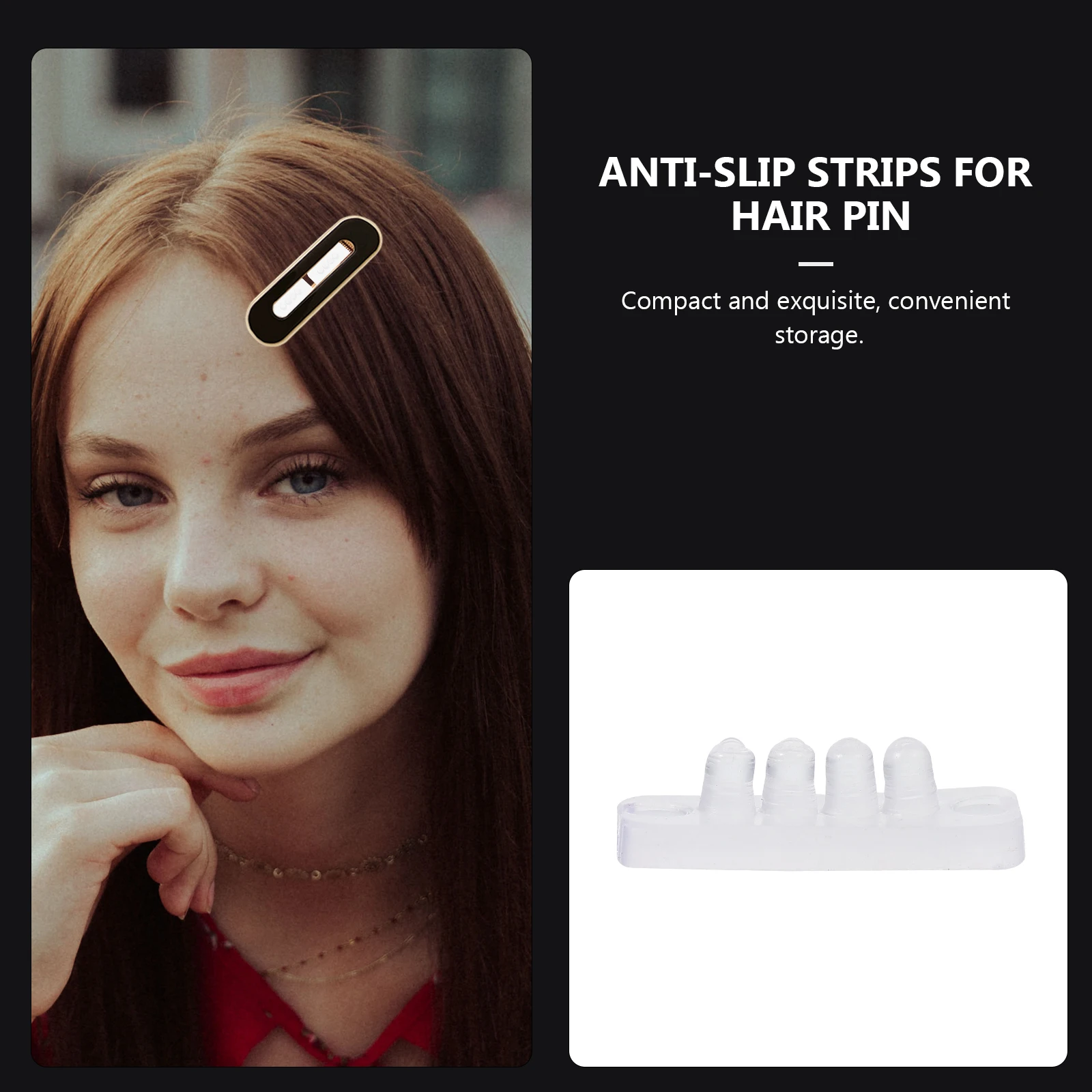 

100 Pcs Hair Clip Anti slip Strips Durable Safe Long Use Practical Portable Light Weight Attach Not Fall Off Hair Pin