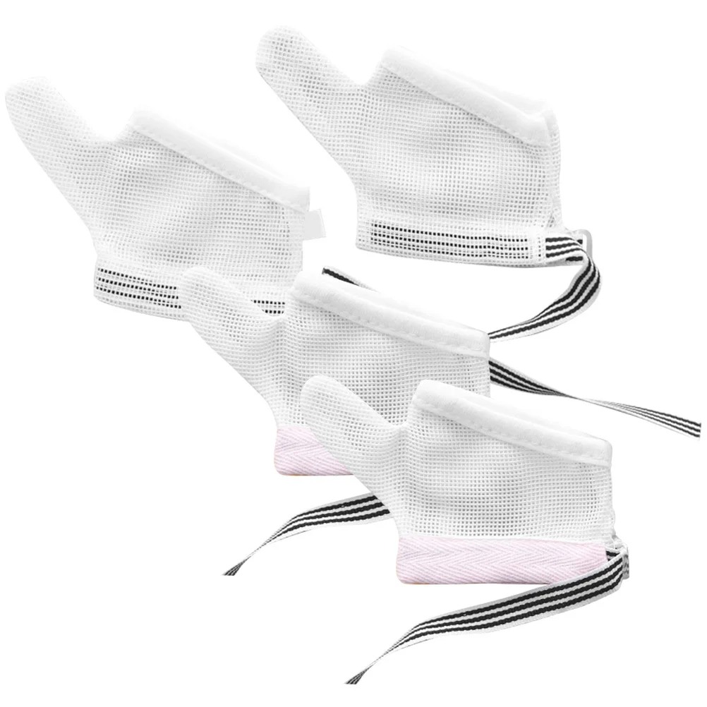 

2Pairs Stop Thumb Sucking Gloves for Infants Newborn Protective Finger Sleeves Mesh Ventilation Quick-Dry Easy Clean Portable