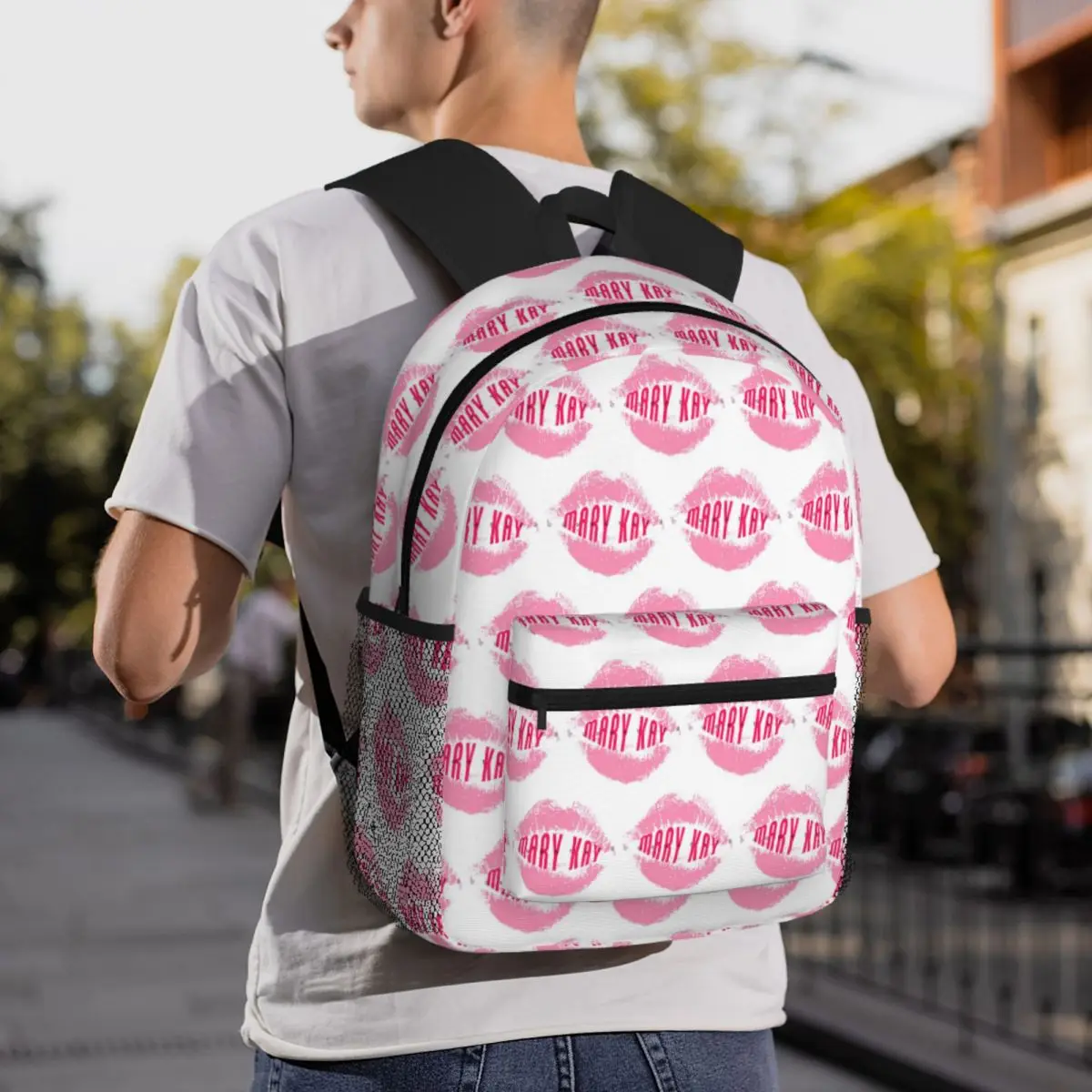 Mary Kay Rucksack, Tagesrucksack, großes Fassungsvermögen, Kinder-Büchertasche, Schultasche, Umhängetaschen für Männer und Frauen