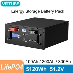 51.2V 100Ah 200Ah 300Ah LiFePO4 Battery Pack 5KWh 10KWh 15KWh 48V Lithium Backup Power System for Home Energy Storage Station