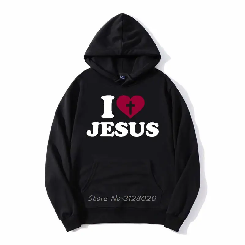 I Love Jesus hoodie Men God Cross Religion Hoodies Church Christian Oversized Fleece Zipper Hooded Sweatshirt Jacket Gift