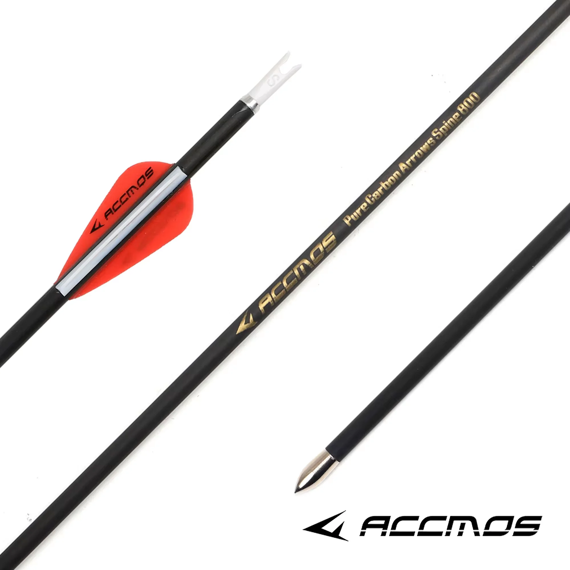 12/24pcs ID 4.2 mm 27-30in Pure Carbon Arrow Spine 250—1800 Complete Arrow for Recurve Bow Archery Hunting Shooting