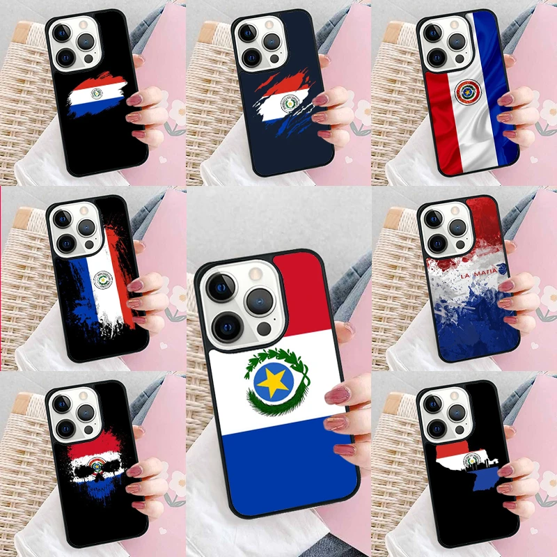 Paraguay Flag Phone Case Cover for iPhone 16 Promax 15 Pro 13 14 Plus 11 12 Mini XR XS MAX Coque