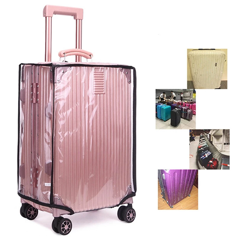 Full Transparent Luggage Protector Thicken Waterproof wear-resistant Suitcase Protector PVC Suitcase Cover Rolling Luggage Cover