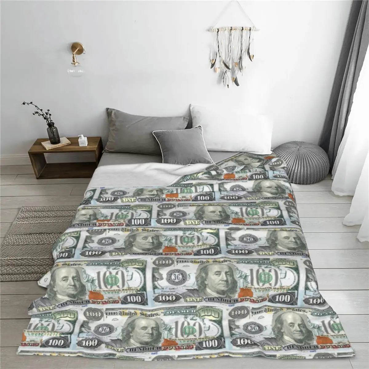 Wealth Blankets Fleece Printed Relax Lightweight Thin Throw Blankets for Home Outdoor Rug Piece