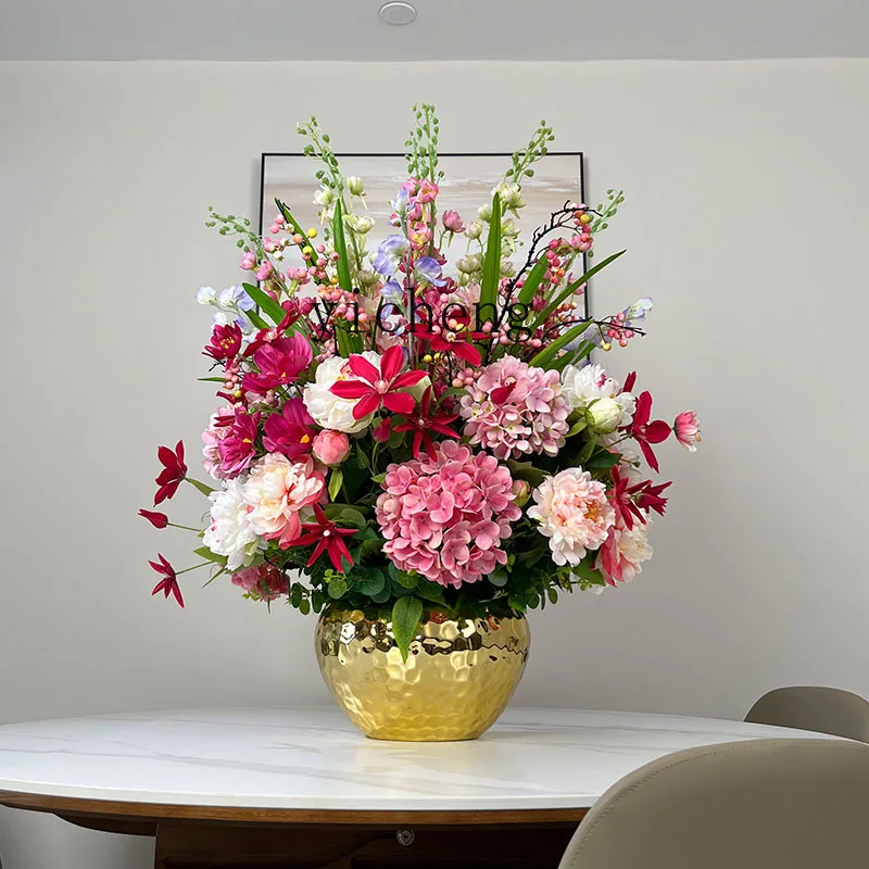 

13 High-End Large Artificial Peony Light Luxury Ornament Living Room Silk Flower Hotel Front Desk Store Decoration