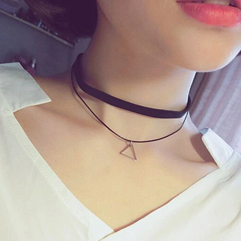 Korean Fashion Velvet Choker Necklace for Women Vintage Sexy Lace Necklace with Pendants Gothic Girl Neck Jewelry Accessories