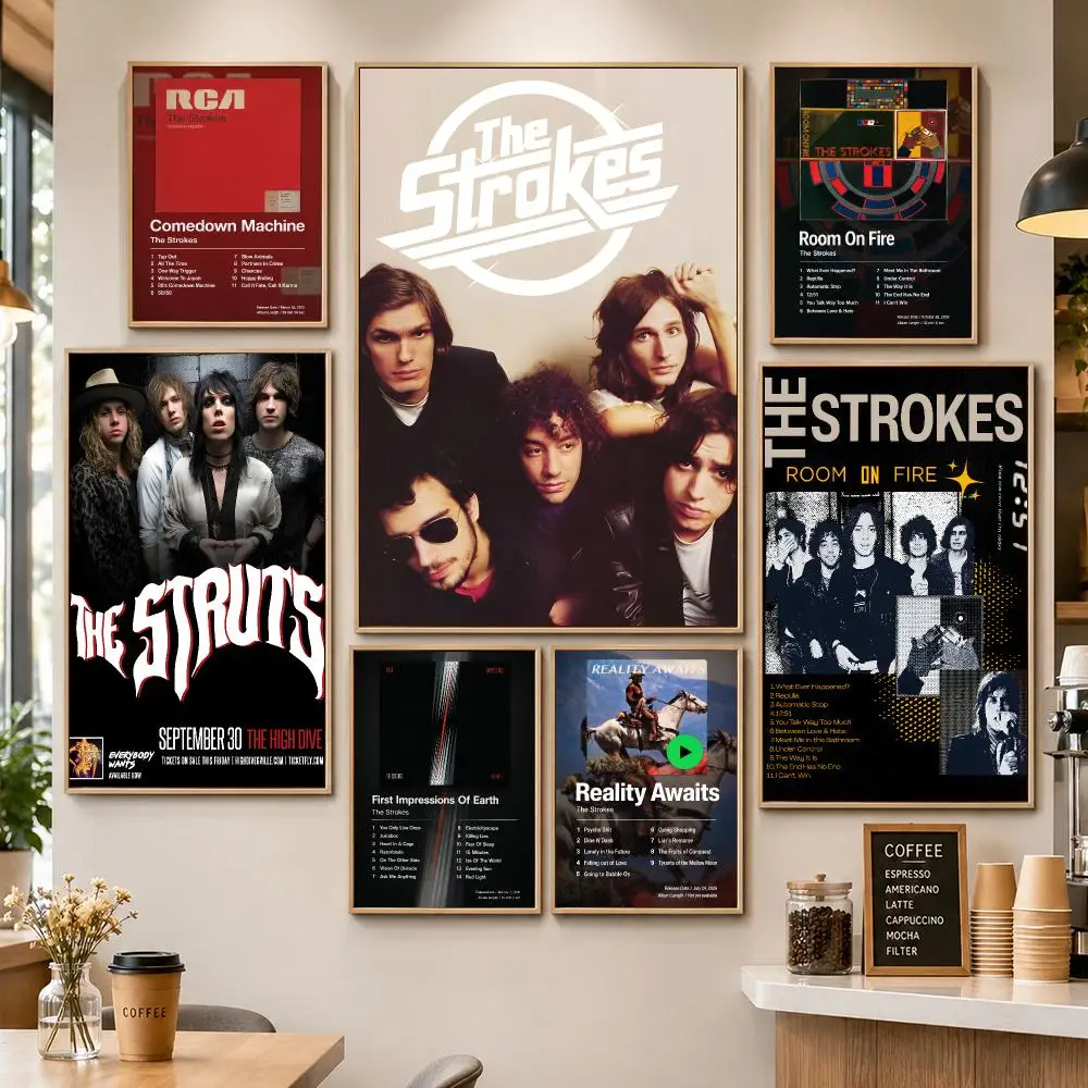 Band The Strokes Reality Awaits Indie Rock 2026 Poster PP Decorative Poster Print Apartment Dorm Office Cafe Gift