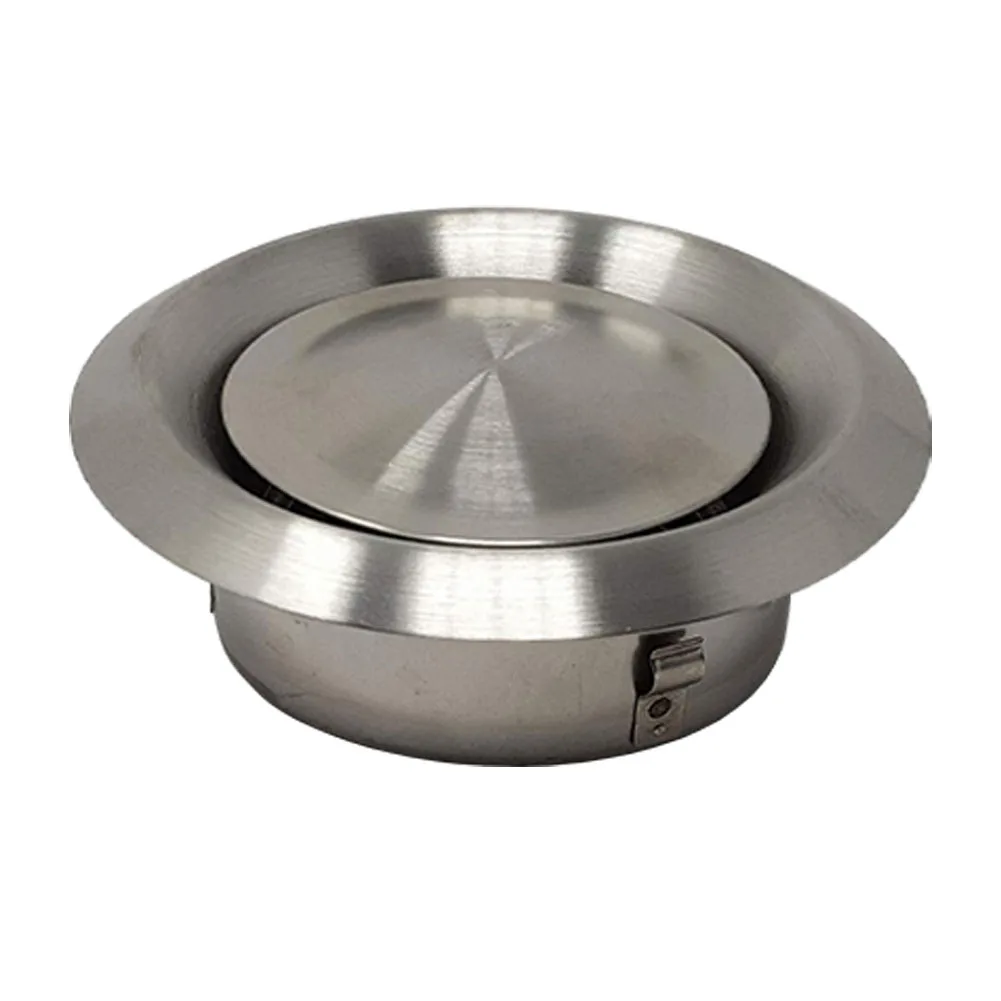 Air Outlet Stainless Steel Vent HVAC Parts Accessories Outlet Silver Wall Air Vent Exhaust Grille Fresh Air Outlet 100 125 150mm