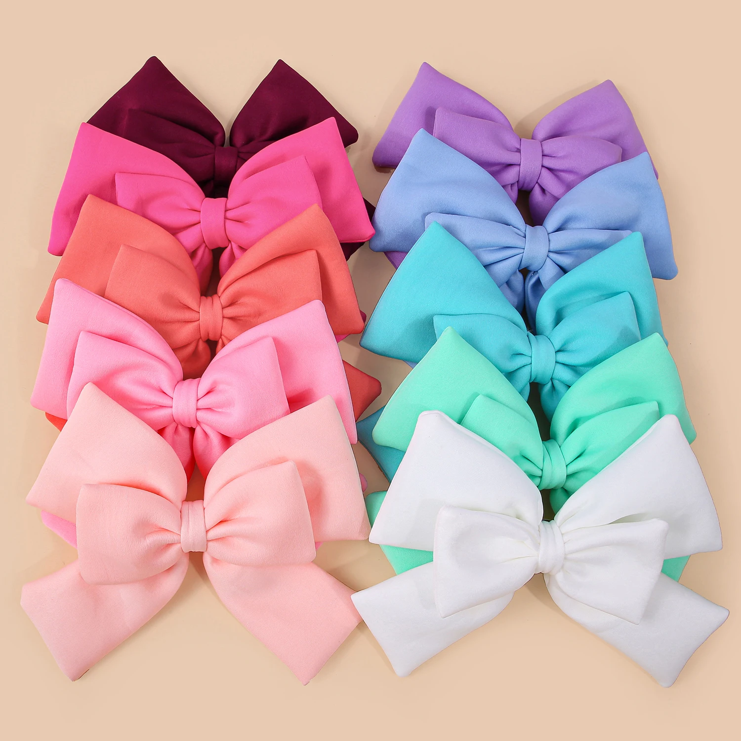 

5pcs Cute Big 9.45in Bows Hair Clips For Girls Alloy Barrettes Clips For Party Decoration Hair Accessories