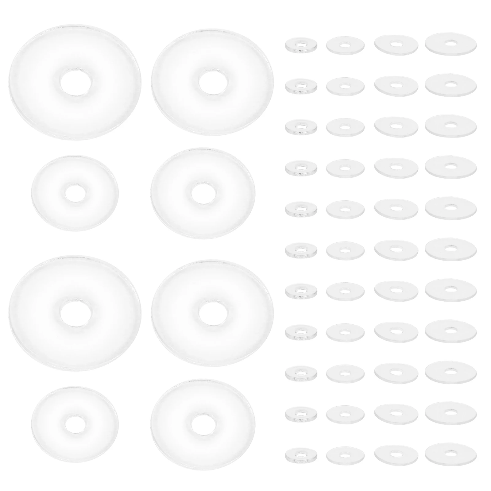 

200Pcs Clear Jewelry Spacers DIY Hoops for Necklace Bracelet Making Lightweight Durable Transparent Craft Rings