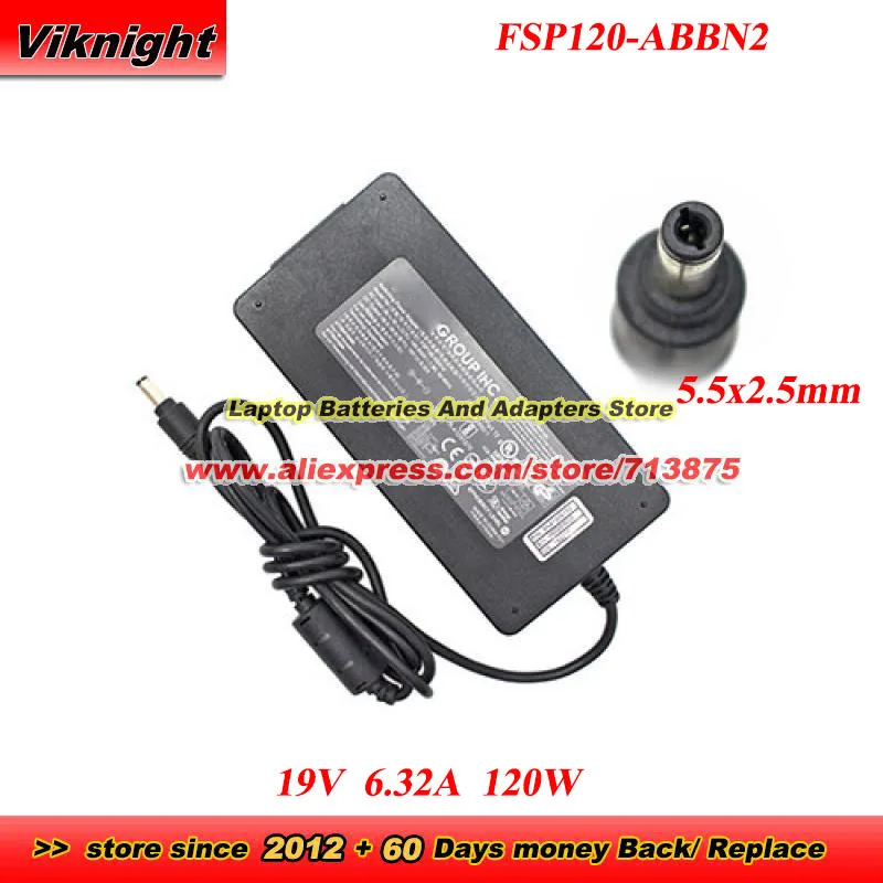 Original 19V 6.32A 120W 5.5x2.5mm AC Adapter FSP120-ABBN2 FSP120-ABBN3 FSP120-ABBN5 FSP120-REBN2 FSP120-AB for  INTEL NUC6I7KYK