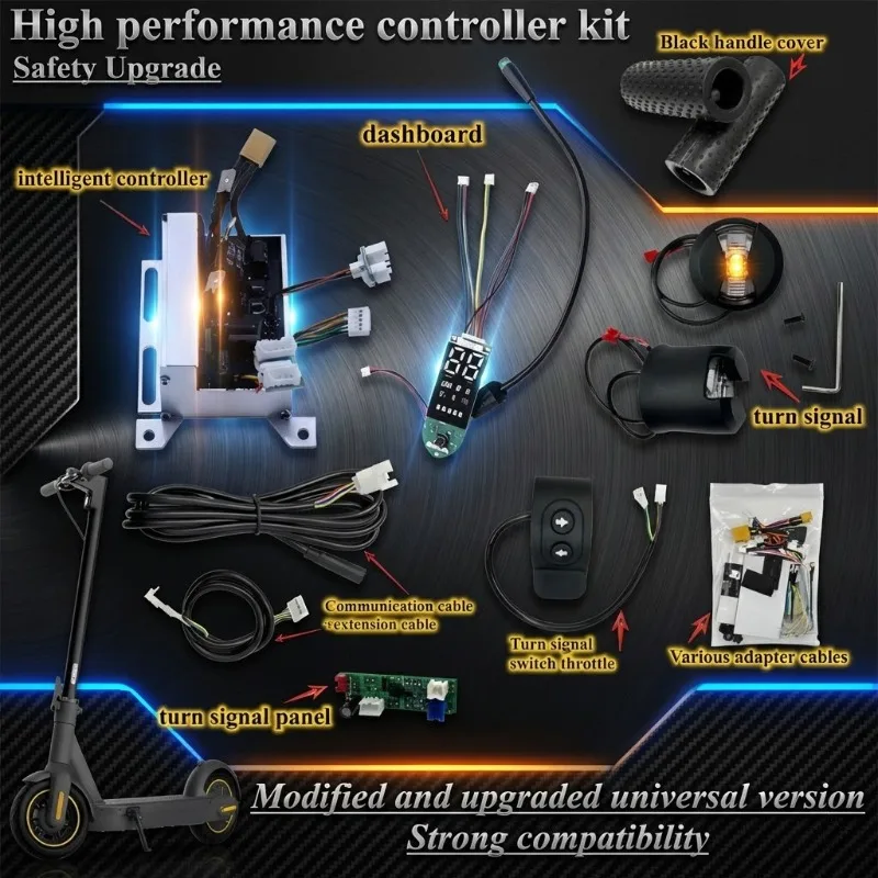 

E-Scooter Controller Kit For Xiaomi PRO/Ninebot MAX G30,With Turn Signal,Self-learning Motor,Dual Speed Mode(25Km/h To 58Km/h)