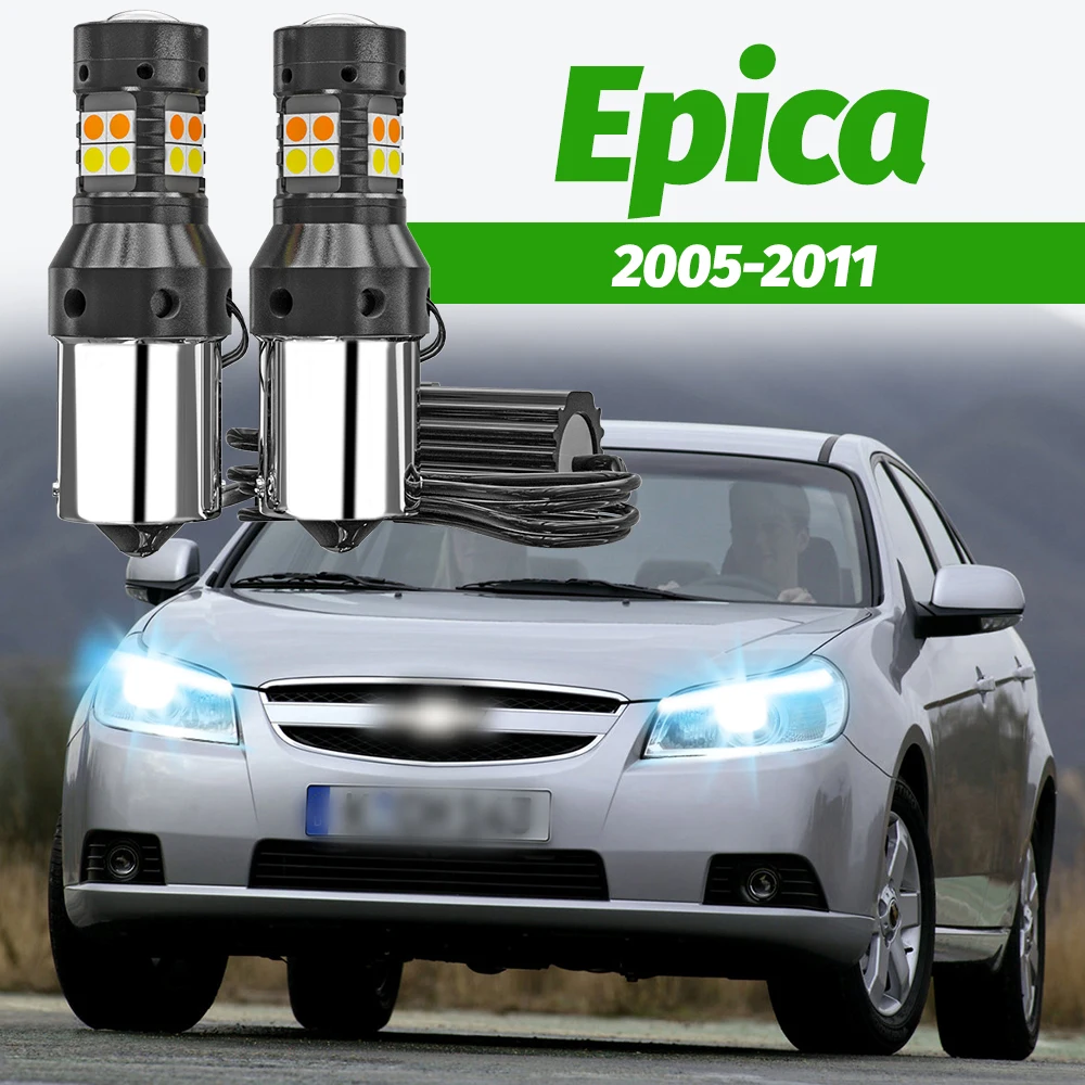 2 Stück Dual-Mode-Blinker + Tagfahrlicht-Zubehör LED DRL für Chevrolet Epica 2005-2011 2006 2007 2008 2009 2010