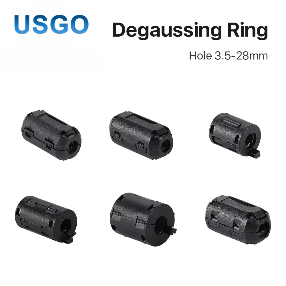 USGO  10Pcs EMI RFI Noise Suppressor Cable Filter Anti Interference Magnetic Ring 3.5-13mm for Laser Marking Machine