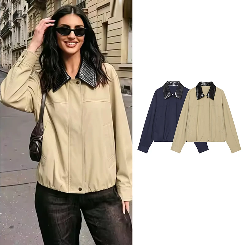 Women's Jackets Autumn 2026 New Fashion Patchwork Elegant Warm Youth Coats Women's Chic Relaxed Leisure Travel Street Jackets