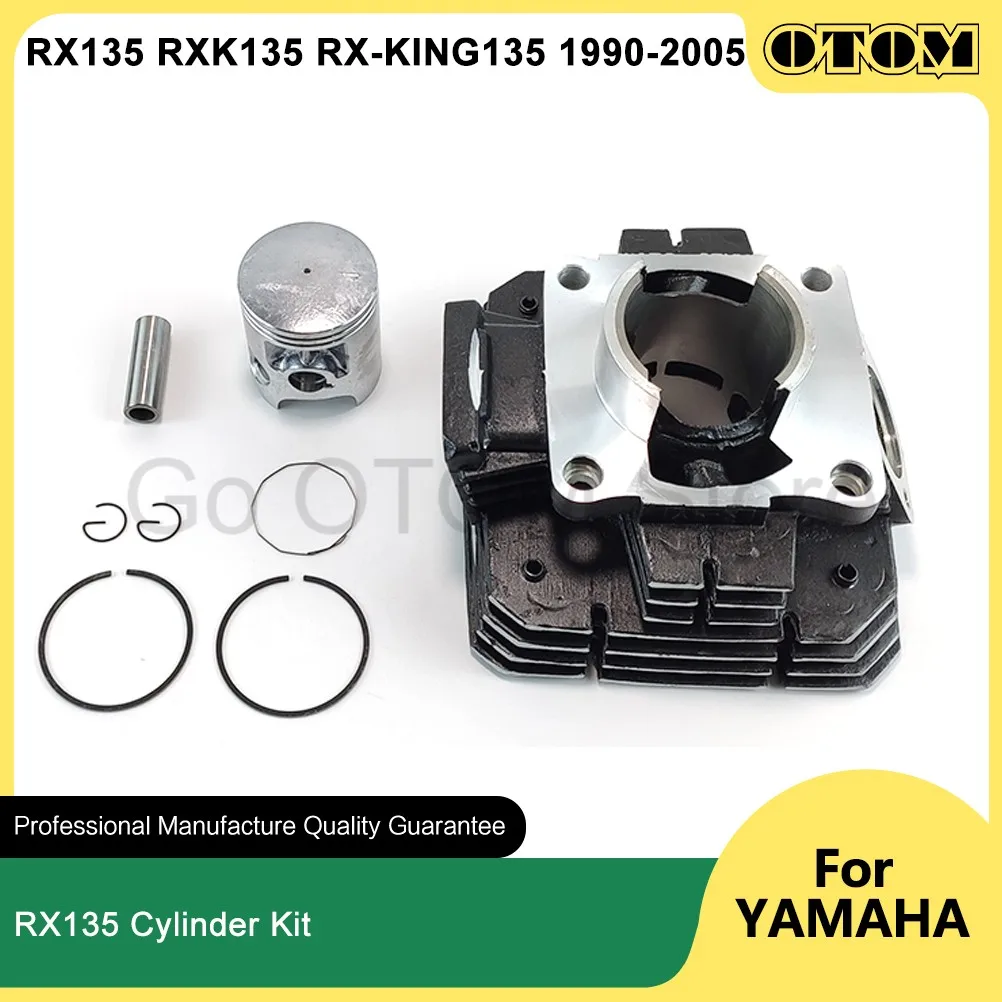 

OTOM For YAMAHA RX135 RXK135 RX-KING135 1990-2005 Motorcycle 58mm Cylinder Block Piston Pin Ring Gasket Kit 3KA-E1311-31 Engine