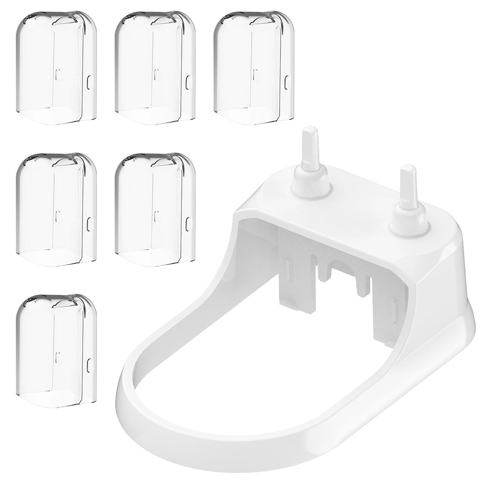 

Brush Head Holder & 6 Pcs Toothbrush Head Covers Compatible with Philips Sonicare 2 Series Electric Toothbrush for HX6511 HX6100