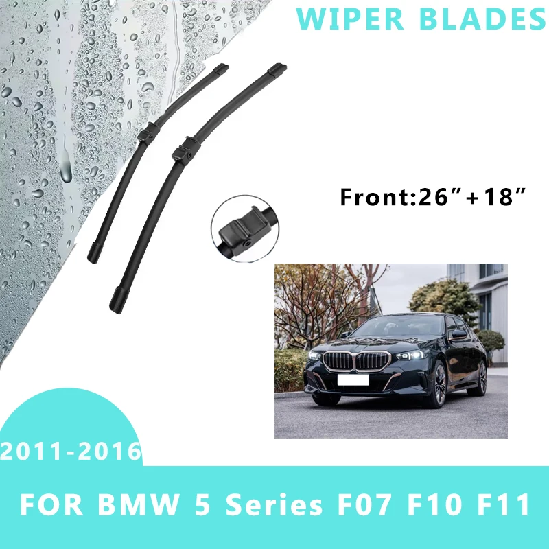 

Front Windscreen Wiper Blades Windshield Window Accessories 2PCS for BMW 5 Series F07 F10 F11 2011-2016 26“+18”