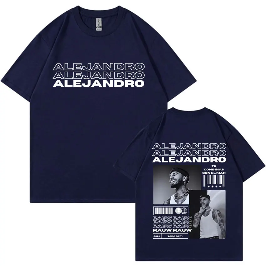 Rauw Alejandro Album Todo De Ti Cover T Shirt Men's Hip Hop 90s Vintage Oversized T Shirts Male Casual Cotton T-shirt Streetwear